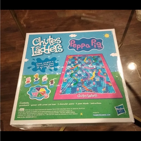 Chutes and Ladders: Peppa Pig Edition Board Game for Kids Ages 3 and Up - New - Picture 2 of 2